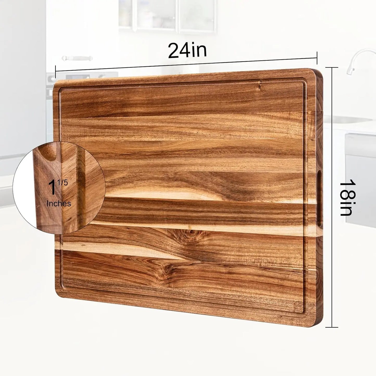 TWISTER.CK Charcuterie Cutting Board With Juice Groove And Handle