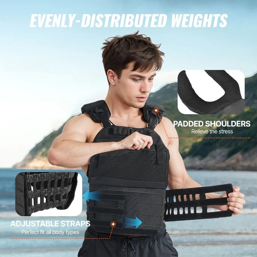 40lb Adjustable Weighted Vest For Men And Women Fitness Training
