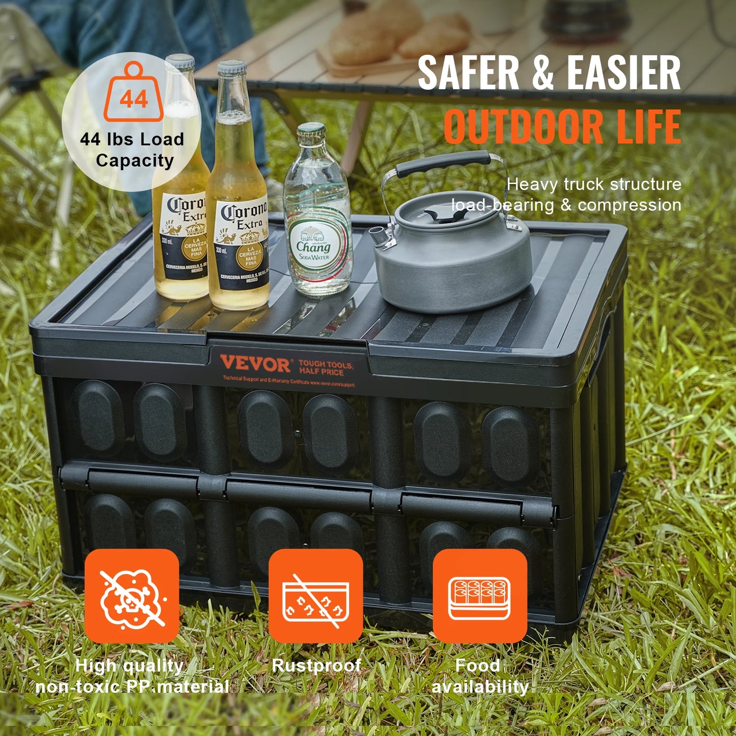 Three Pack Collapsible Storage Bins With Lids Stackable Utility Boxes