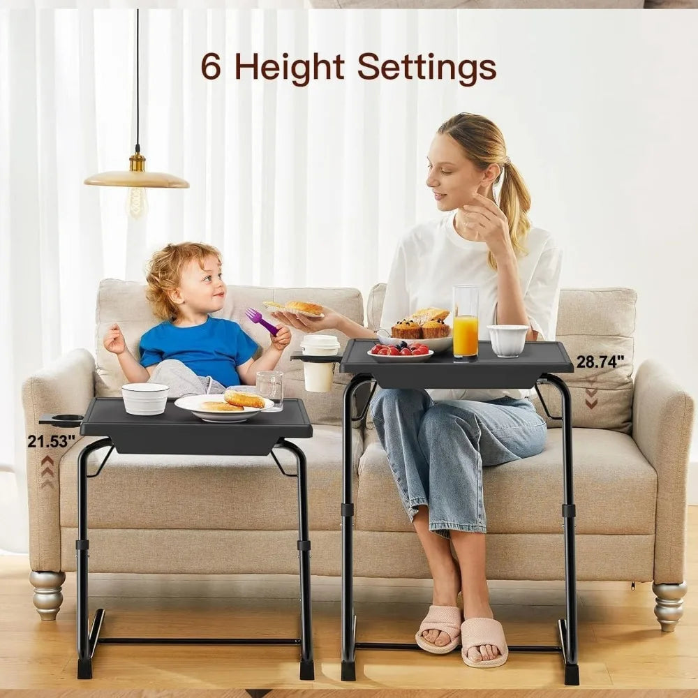 NBVCX Adjustable Folding TV Tray Table For Bed And Sofa