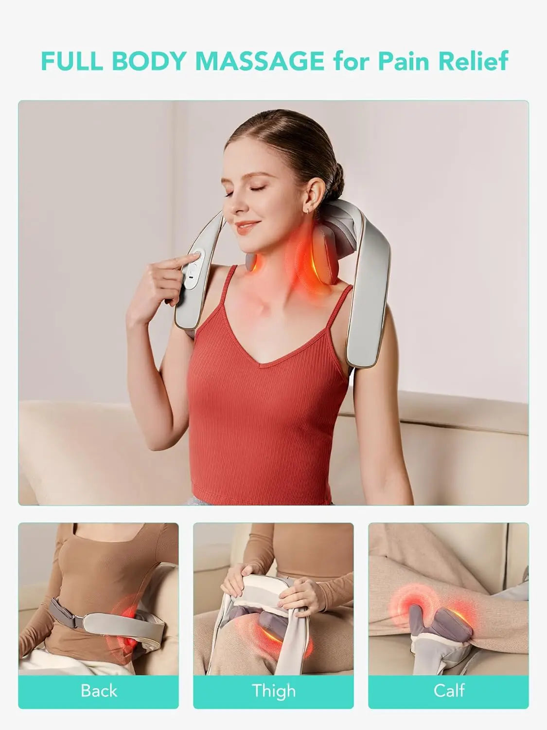 SKG H5 Mini Neck And Shoulder Massager With Heat Therapy