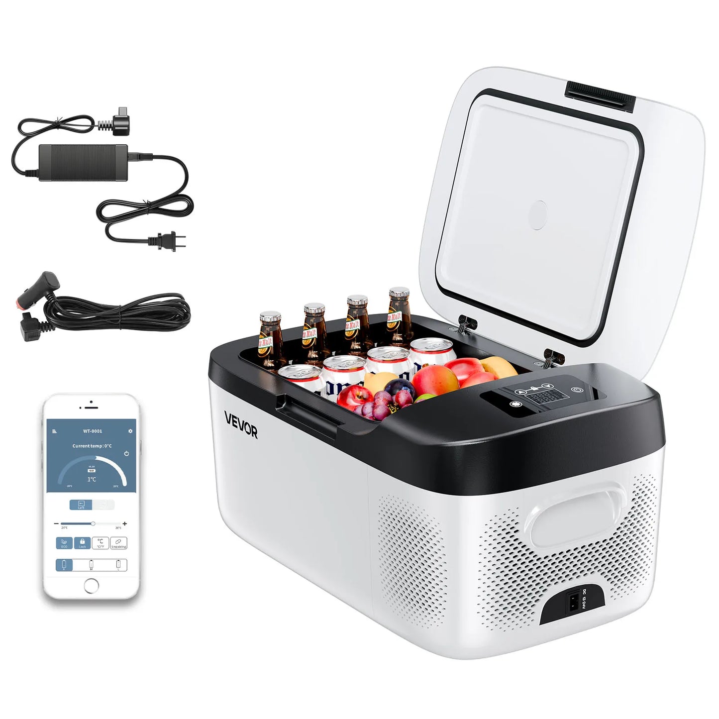 SucceBuy Portable Car Refrigerator 12V Compressor Cooler For Camping