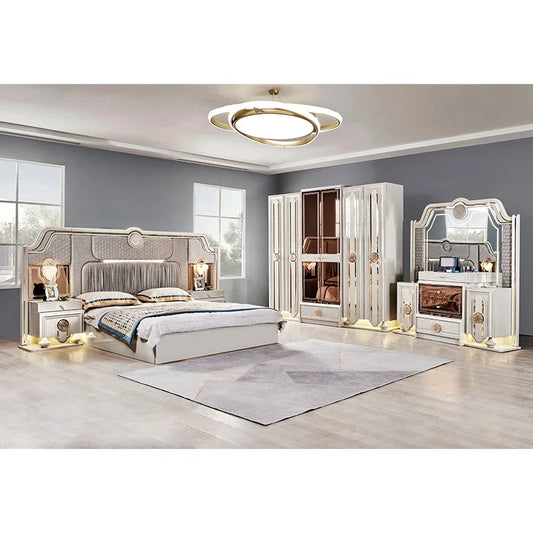 Contemporary Modern Wooden Bedroom Furniture Ensemble