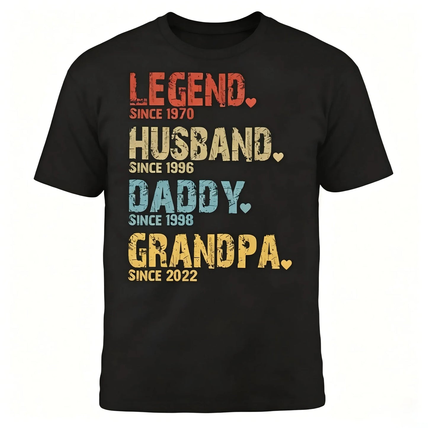 Personalized Dad Shirt Custom Daddy Shirts For Men Legend Grandpa T Shirt Gift