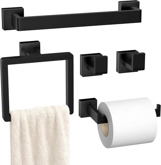 XIUWO 5-Piece Bathroom Hardware Set SUS304 Stainless Steel