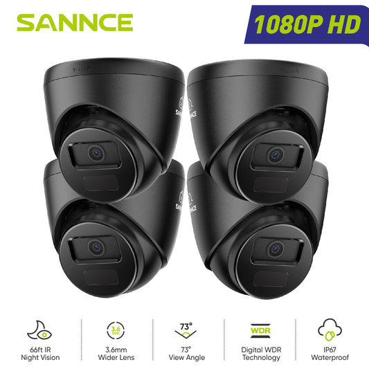 Sannce 1080P TVI Outdoor CCTV Security Camera IR Night Vision
