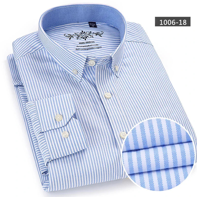 Qi Xiu Cai Classic Fit Cotton Mens Casual Shirt Pocket