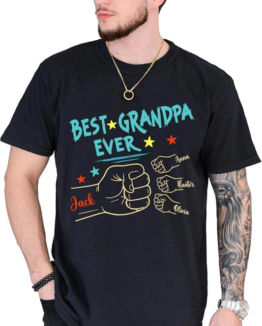 Personalized Dad Shirt Custom Daddy Tees Legend Grandpa Gift