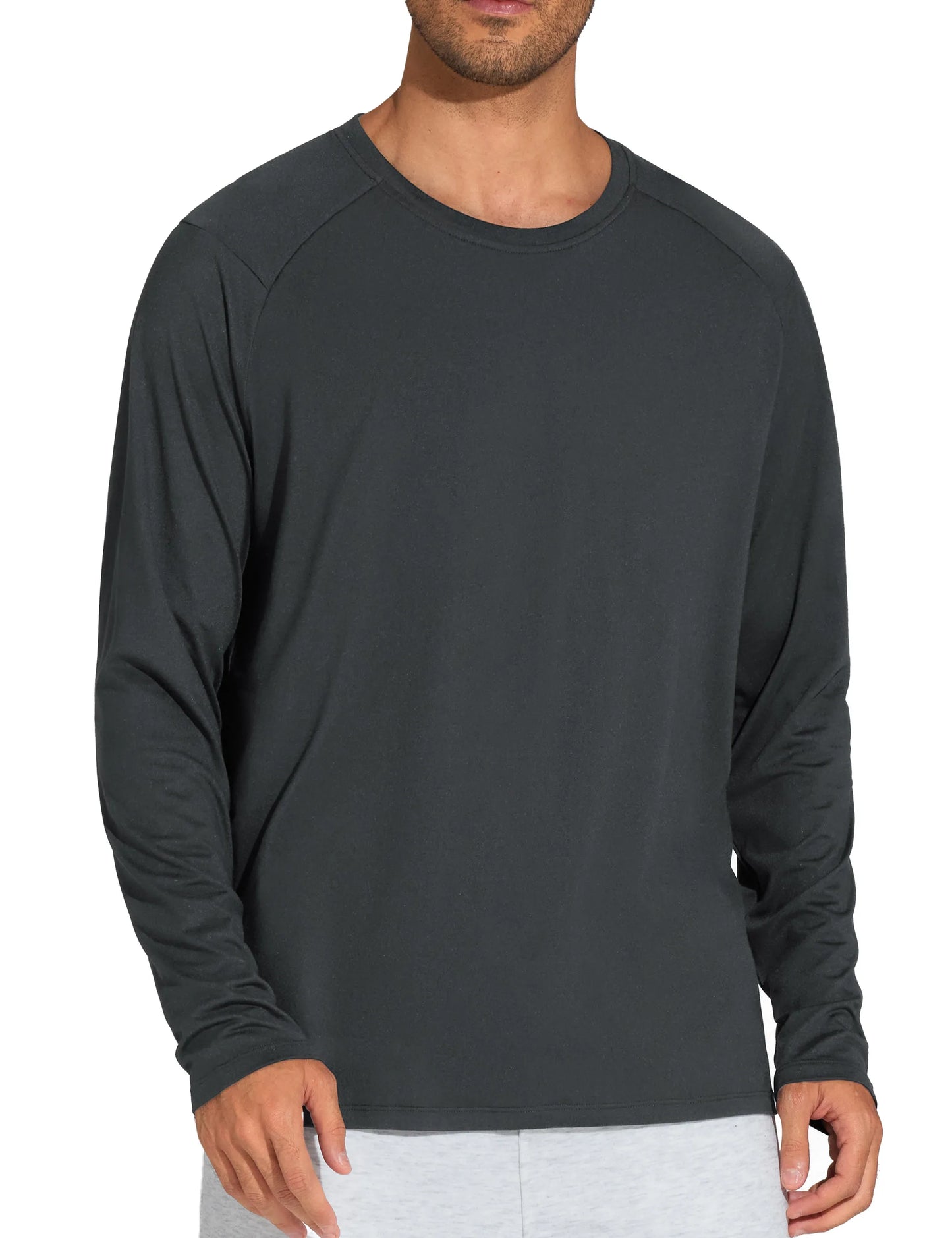 The Gym People Mens Lightweight Upf 50+ Long Sleeve Athletic Workout Pullover Top
