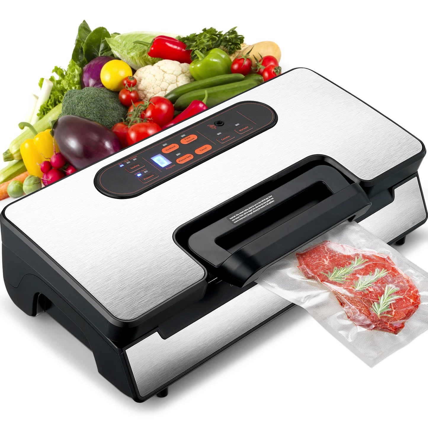 SucceBuy Vacuum Sealer 130W 90KPa Kitchen Food Sealing Machine
